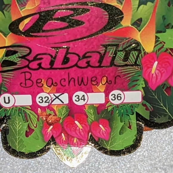 Babalu Columbian beaded bikini. Sz. Small. NWT. Strapless multicolor. - Picture 5 of 7